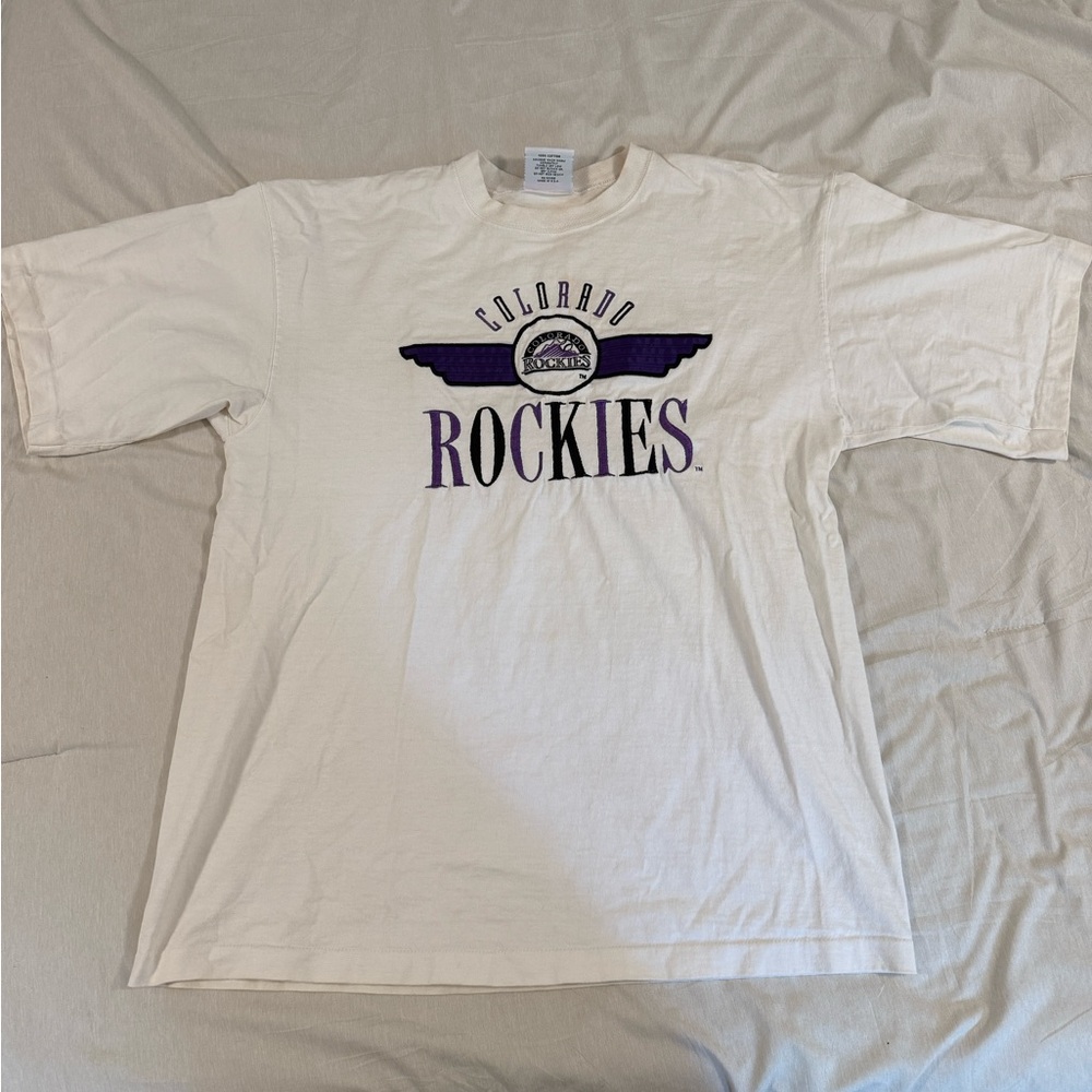 1990s Colorado Rockies Embroidered T-shirt size XL, single stitch